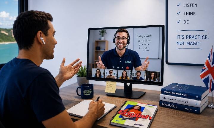 Contra a onda dos apps, curso de inglês aposta no professor