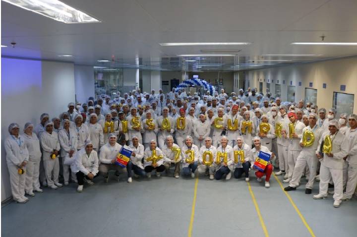 Teuto bate recorde e produz 741 milhões de unidade