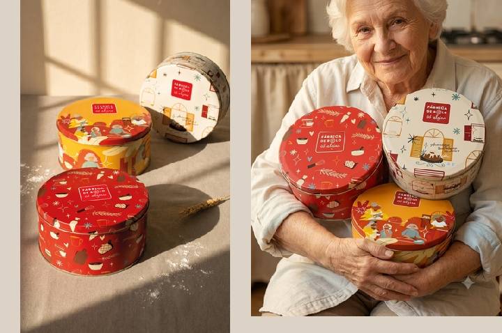 Vó Alzira traz latas colecionáveis para o Dia das Avós