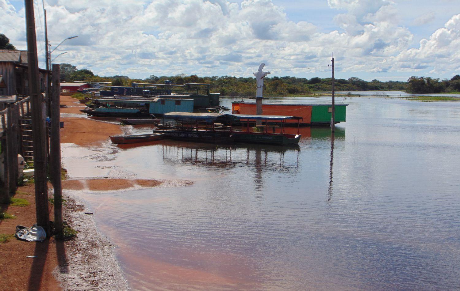 Rio Guaporé mantém estabilidade do seu nível sem alcançar a cota de transbordamento.
