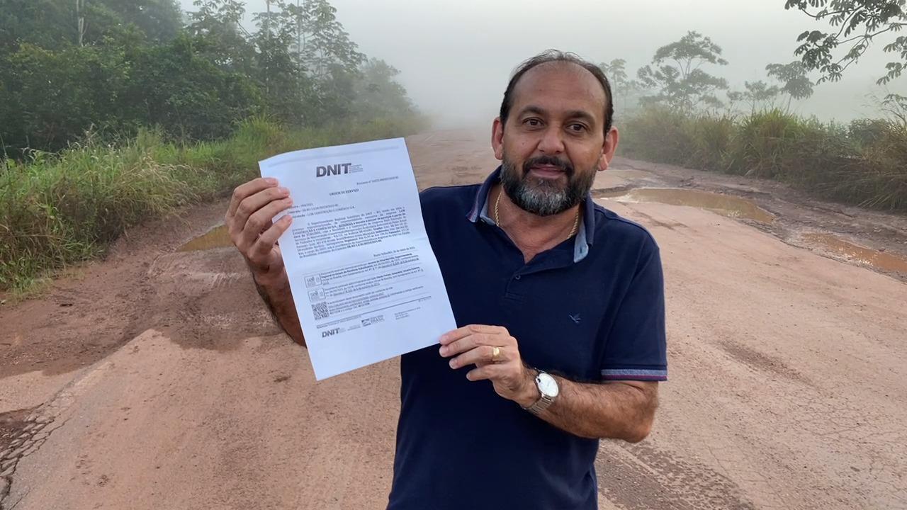 Deputado Laerte Gomes anuncia Ordem de Serviço do DNIT para recuperação da BR-429.