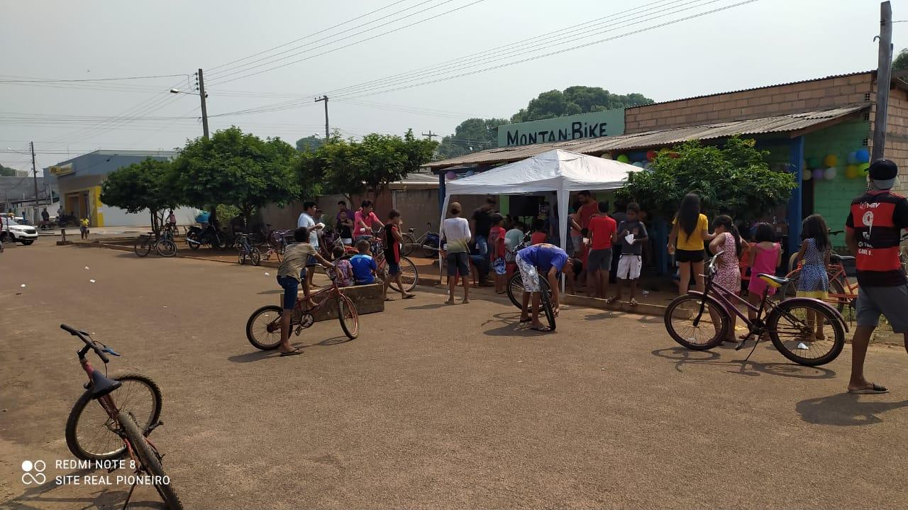 Bicicletaria Mountain Bike em parceria com Ciretran de Costa Marques realiza a 4ª gincana de bicicletas.