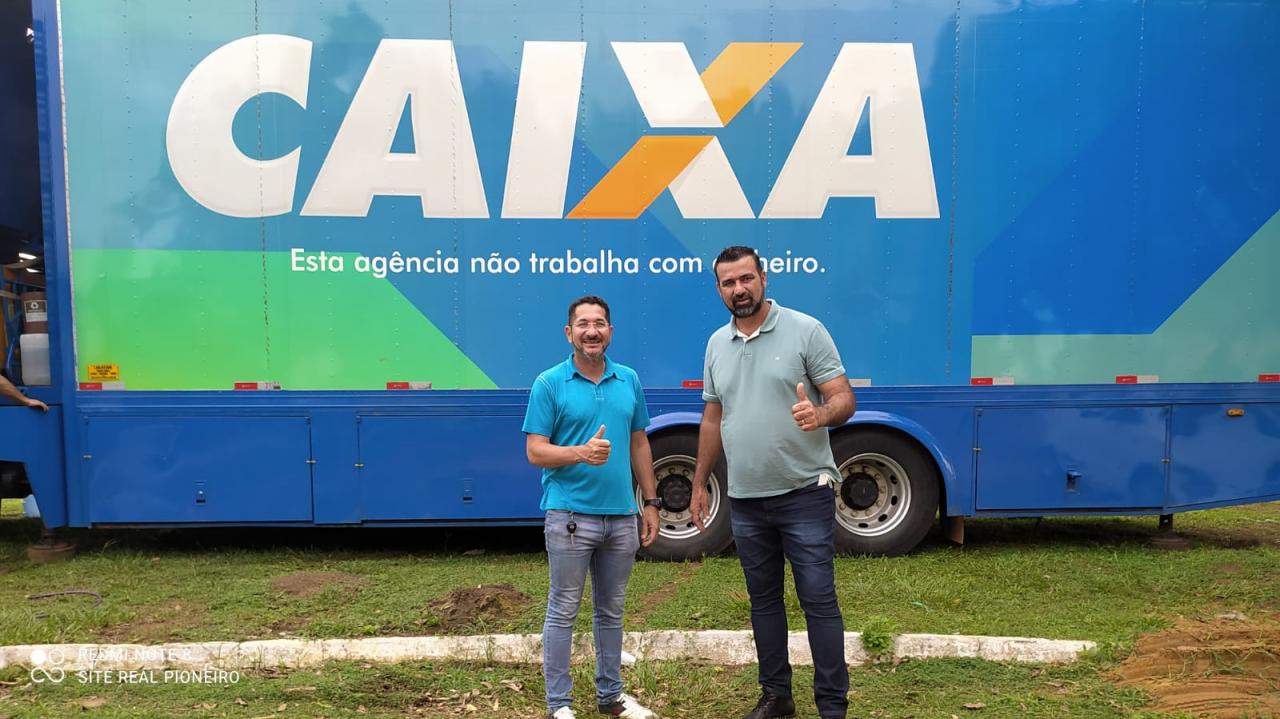 Prefeito Mirandão anuncia atendimento do Caminhão Caixa em Costa Marques a partir desta segunda-feira.