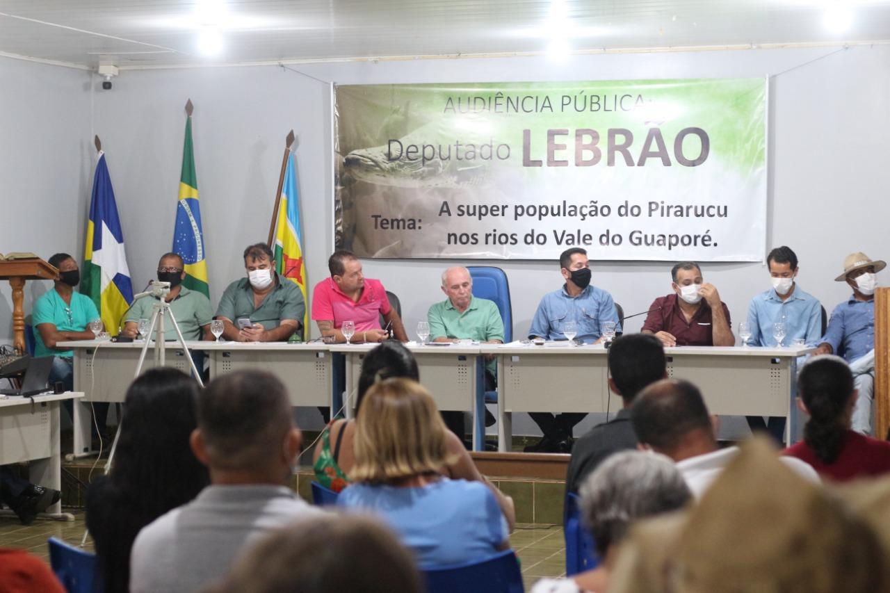 Deputado Lebrão realiza audiência pública para discutir excesso de pirarucu nos rios do Vale do Guaporé