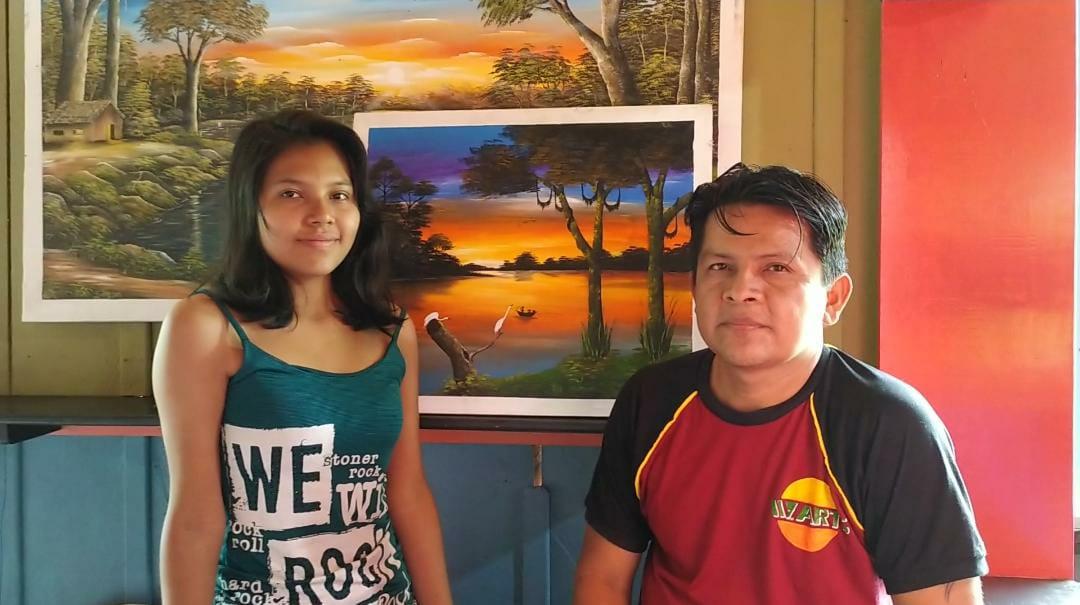 Família Churipuy do Município de Costa Marques se destaca na pintura de quadros.